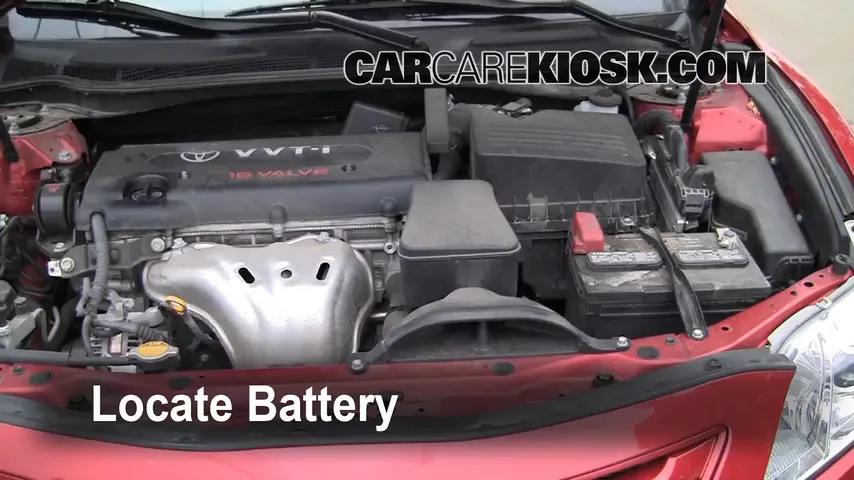 2008 Toyota Camry LE 2.4L 4 Cyl. Battery Replace